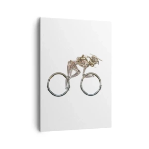 Bild auf Leinwand - Leinwandbild - Ein mechanisches Fahrrad mit futuristischem Design - 50x70cm - Eine tolle Maschine - Moderne Wanddekoration für Wohnzimmer und Schlafzimmer ARTTOR