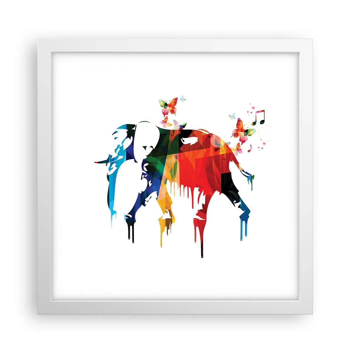 Poster in einem weißen Rahmen - Jeder kann tanzen - 30x30 cm