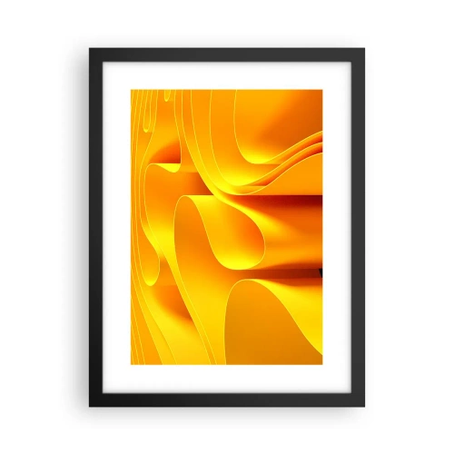 Poster in einem schwarzem Rahmen - Wie Sonnenwellen - 30x40 cm