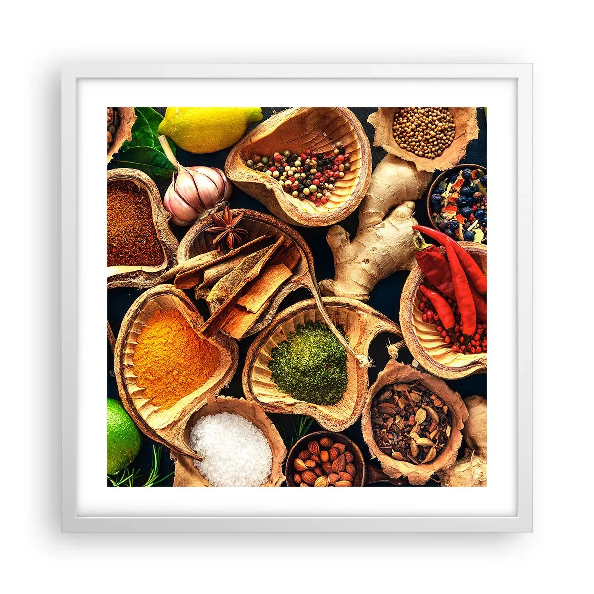 Poster in einem weißen Rahmen - Nimm was du willst - 50x50 cm