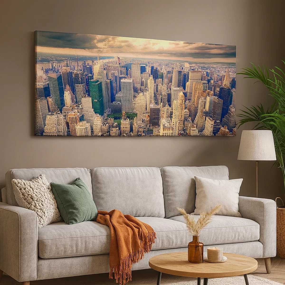 Bild auf Leinwand - Leinwandbild - Vergoldete Metropole - 30x30 cm