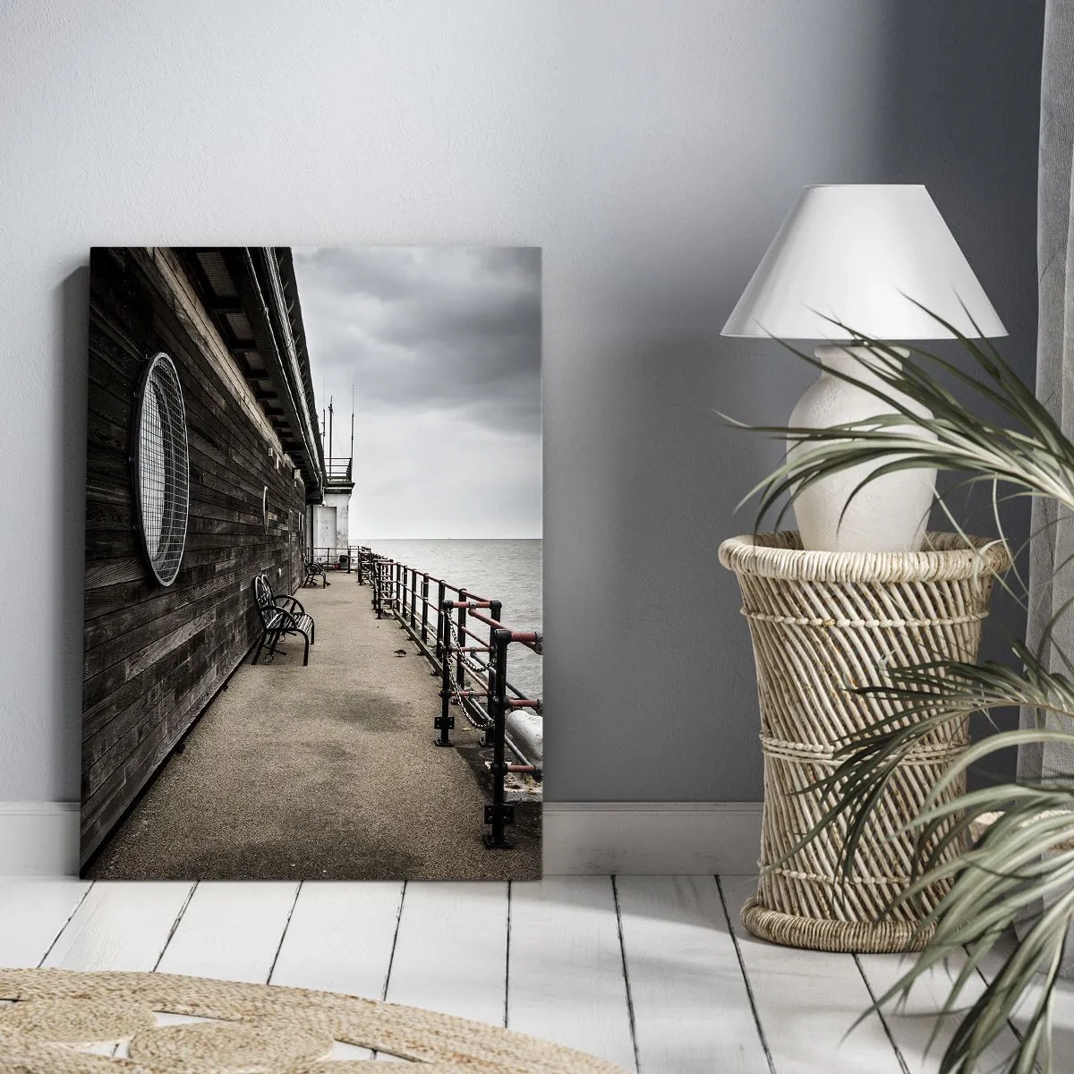 Bild auf Leinwand - Leinwandbild - Die Zeit blieb stehen - 55x100 cm