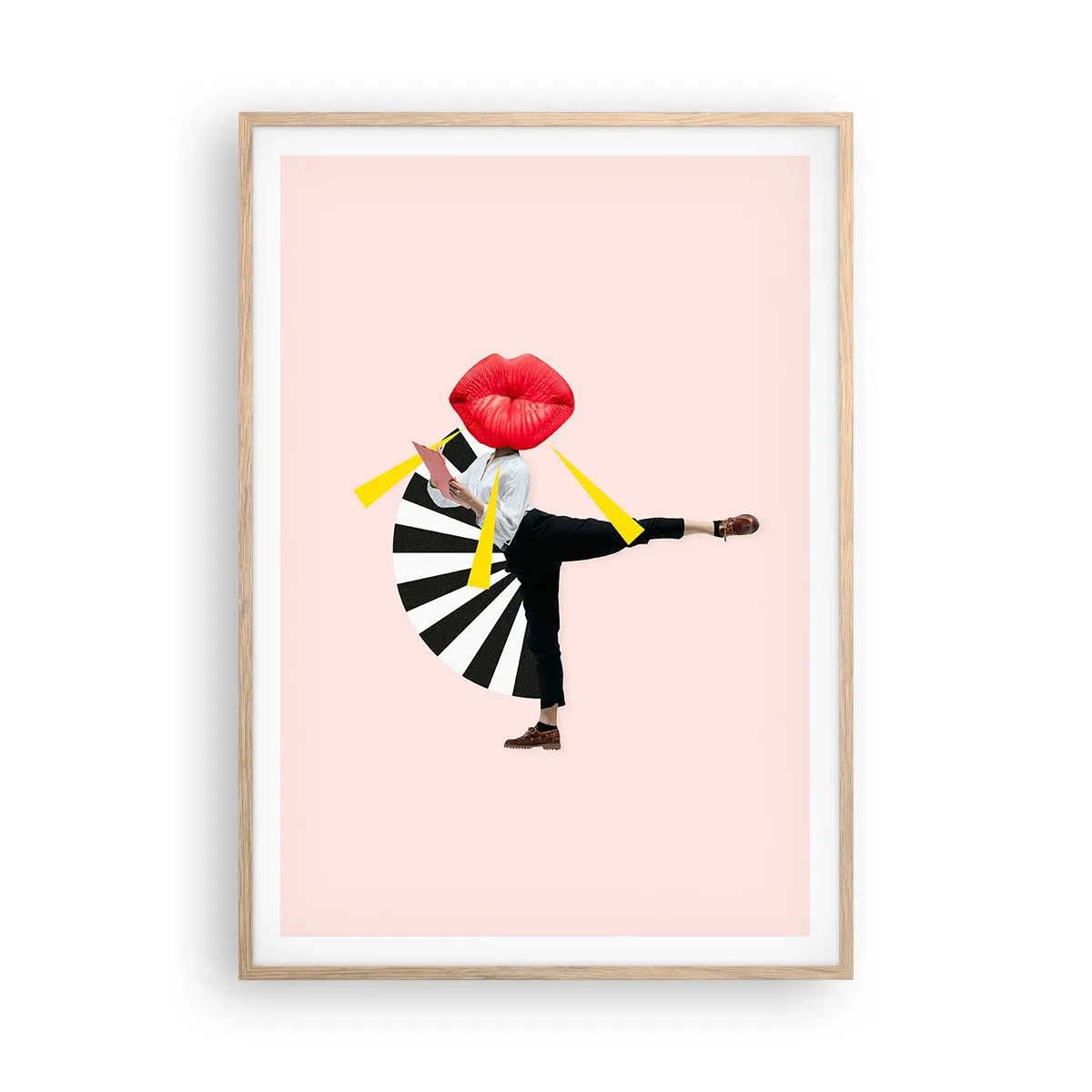 Poster in einem Rahmen aus heller Eiche - Surreale Pop-Art - 70x100 cm