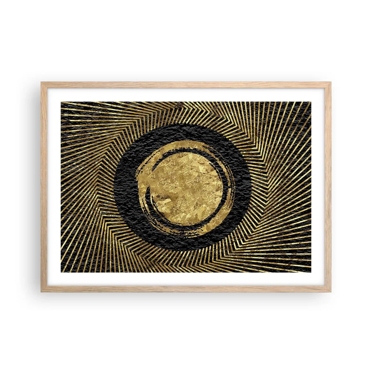 Poster in einem Rahmen aus heller Eiche - Glamour-Komposition - 70x50 cm