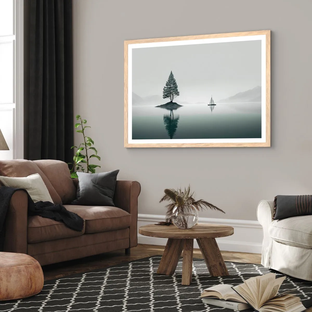 Poster in einem Rahmen aus heller Eiche - Traum - 40x30 cm