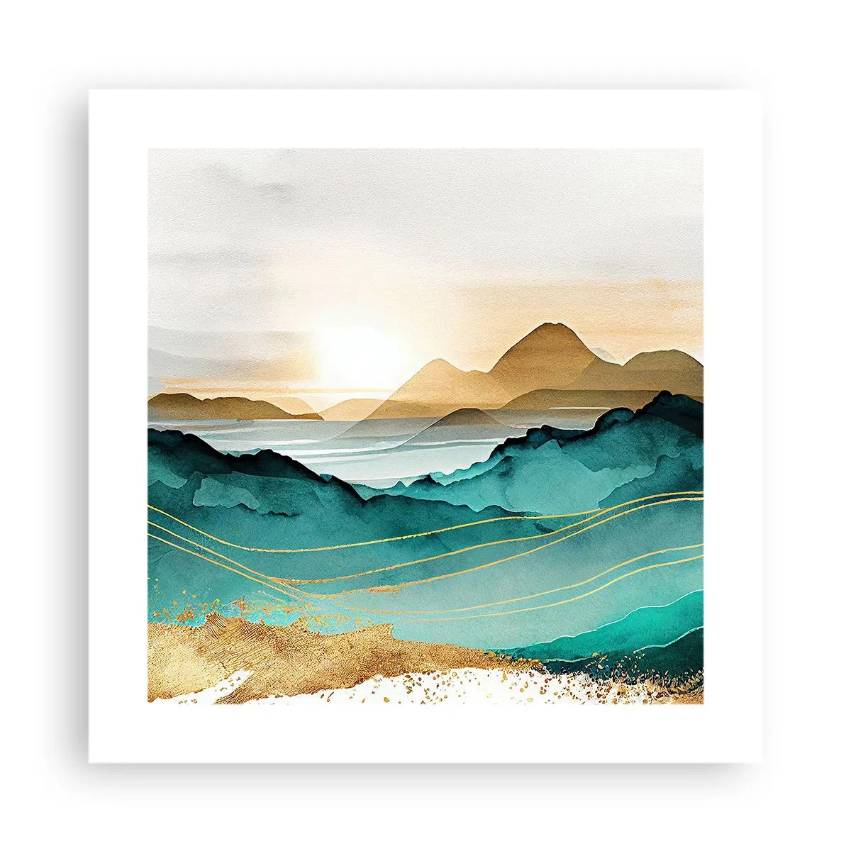 Poster - Am Rande der Abstraktion – Landschaft - 40x40 cm