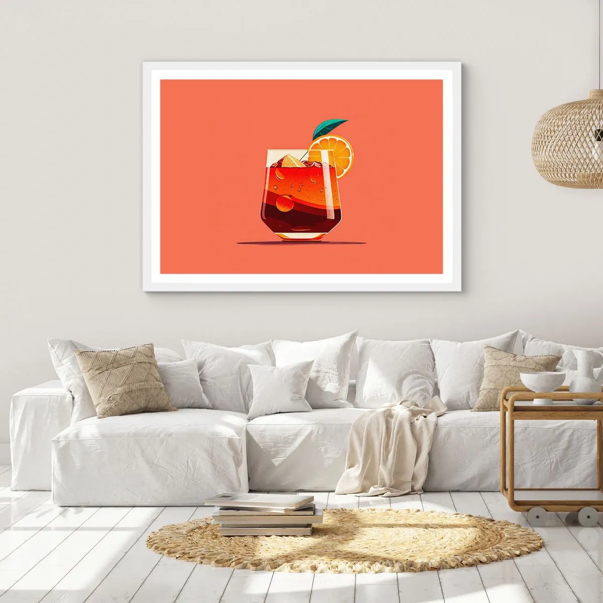 Poster in einem weißen Rahmen - Sommerliche Erfrischung - 91x61 cm