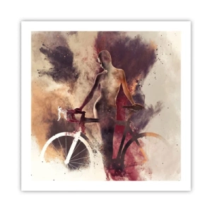 Poster - Eine Fahrradseele in Marmorformen - 60x60 cm