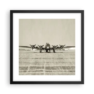 Poster in einem schwarzem Rahmen - Wie immer bereit - 40x40 cm