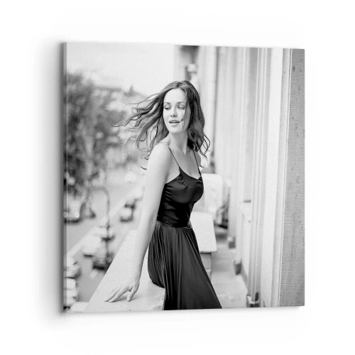 Bild auf Leinwand - Leinwandbild - Bestimmt ein Pariser - 70x70 cm