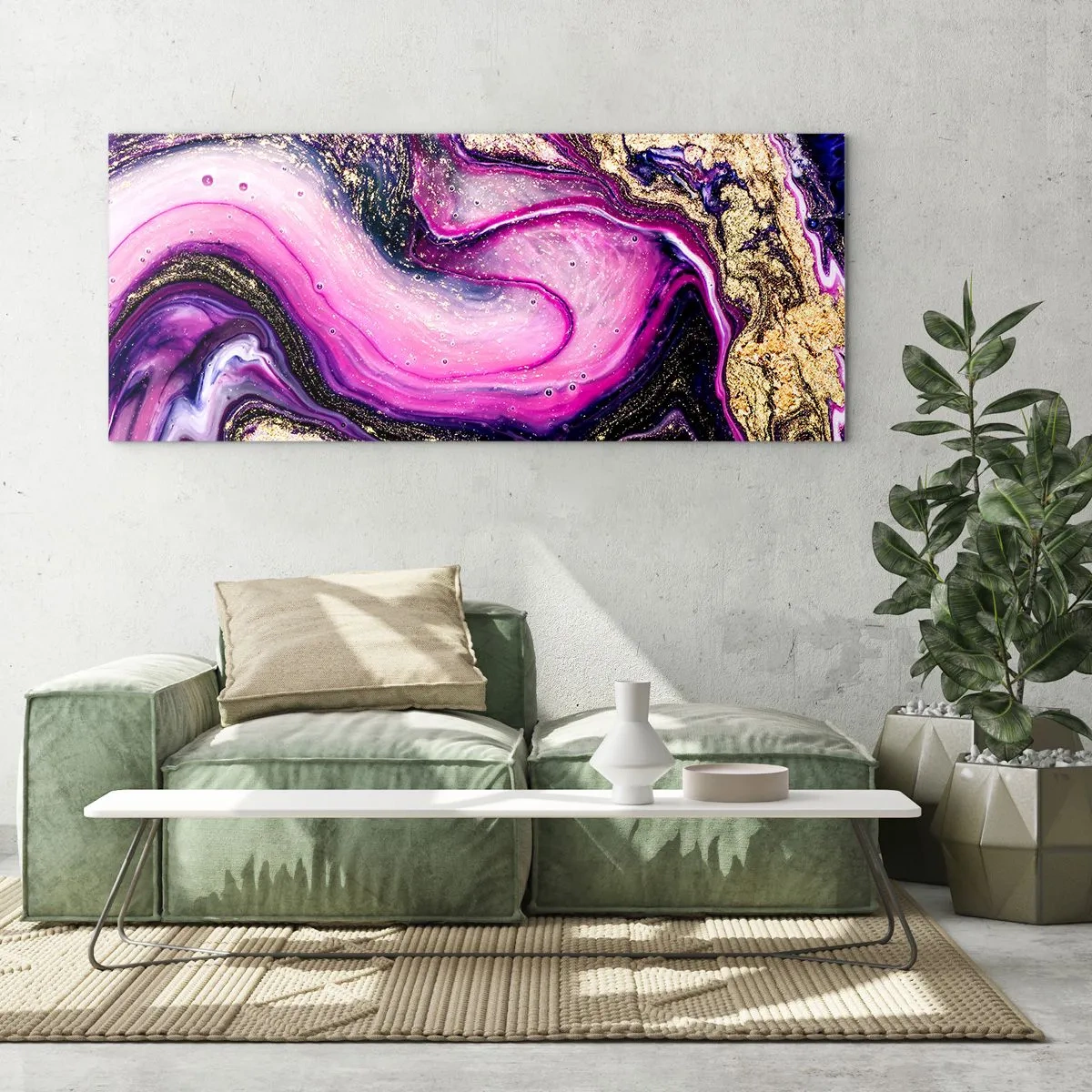 Glasbild - Bild auf glas - Ein Moment hinter den Kulissen - 100x40 cm
