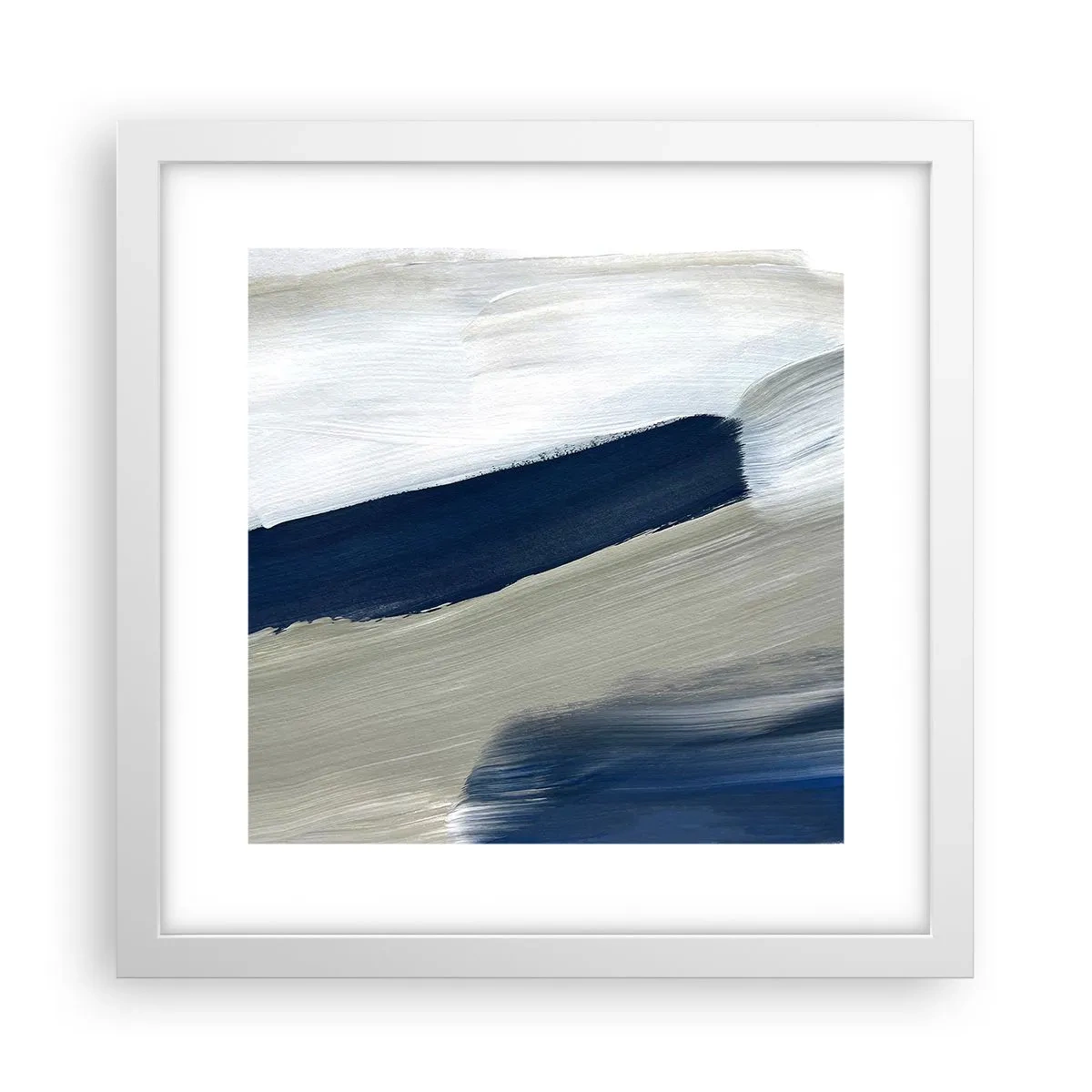 Poster in einem weißen Rahmen - Begegnung mit dem Weißsein - 30x30 cm