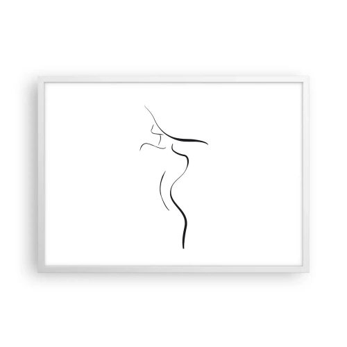 Poster in einem weißen Rahmen - Flüchtig wie eine Welle - 70x50 cm