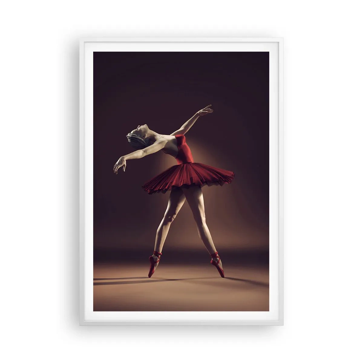 Poster in einem weißen Rahmen - Eine Primaballerina - 70x100 cm