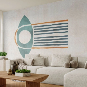 Selbstklebende Fototapete Deluxe Sticker - Zeichen und Rituale - Boho, Auge, Minimalismus - 500x350 cm