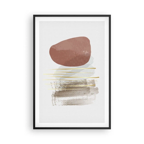 Poster in einem schwarzem Rahmen - Abstrakte Kolonnade - 61x91 cm