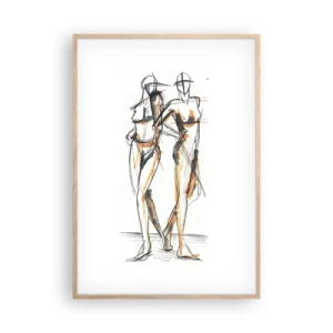 Poster in einem Rahmen aus heller Eiche - Studie der Gnade - 70x100 cm