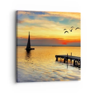 Bild auf Leinwand - Leinwandbild - Abendrückkehr - 30x30 cm