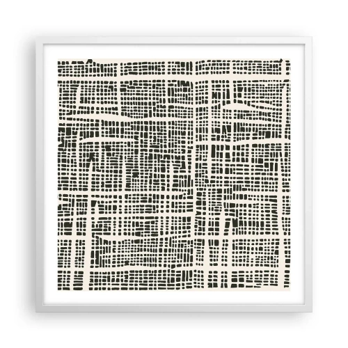 Poster in einem weißen Rahmen - Gewebte Komposition - 60x60 cm