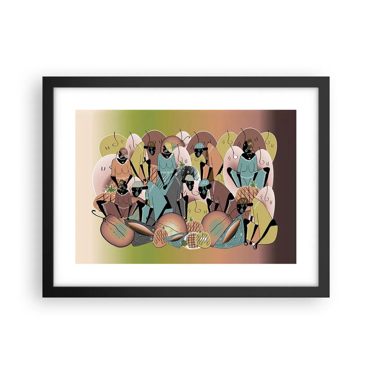 Poster in einem schwarzem Rahmen - Ein toller Urlaub steht bevor - 40x30 cm