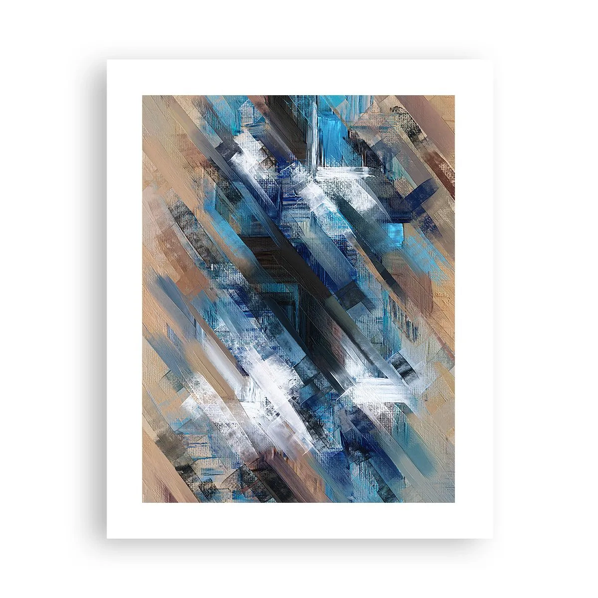Poster - Auf einer blauen Diagonale - 40x50 cm
