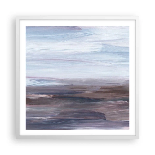 Poster in einem weißen Rahmen - Elemente: Wasser - 60x60 cm
