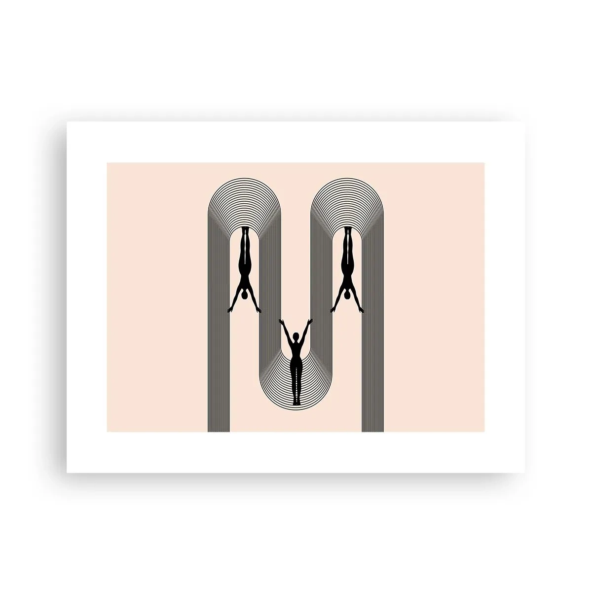 Poster - Verkehrt herum - 40x30 cm