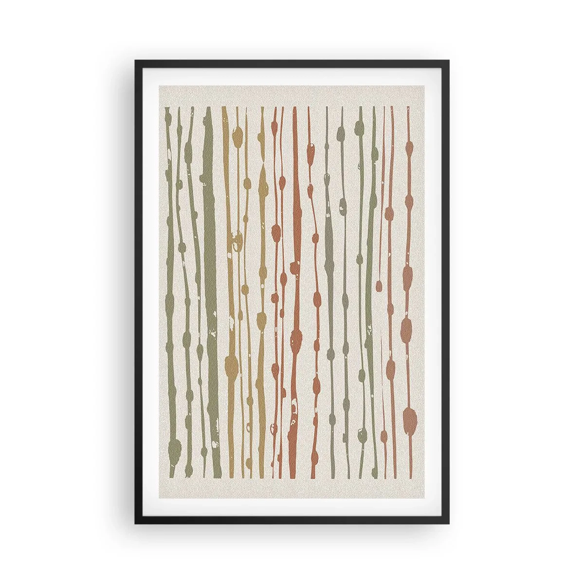 Poster in einem schwarzem Rahmen - Musikalische Notation von Farben - 61x91 cm