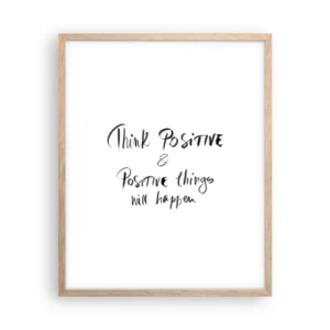 Poster in einem Rahmen aus heller Eiche - Wie soll man leben? - 40x50 cm