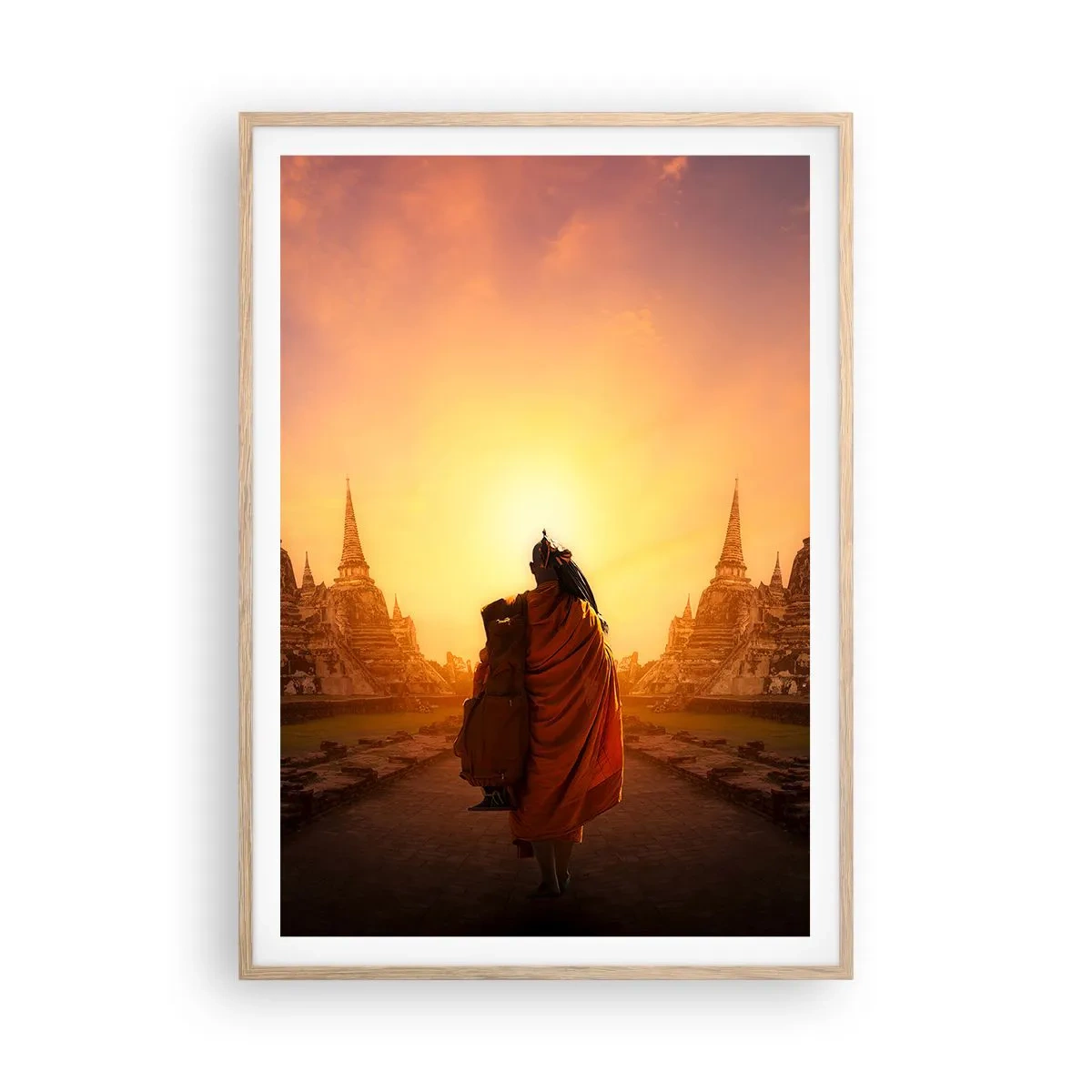 Poster in einem Rahmen aus heller Eiche - In Frieden für die Ewigkeit - 70x100 cm