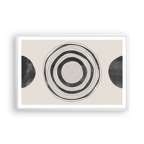 Poster in einem weißen Rahmen - Wichtig ist, was dazwischen liegt - 91x61 cm