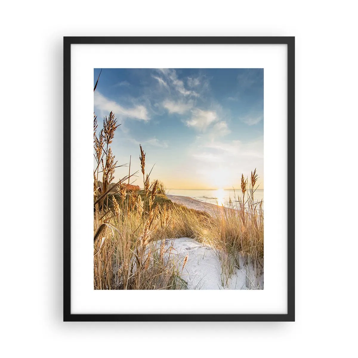 Poster in einem schwarzem Rahmen - Nordstrand - 40x50 cm