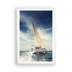 Poster in einem weißen Rahmen - Sie werden uns nicht einholen! - 61x91 cm