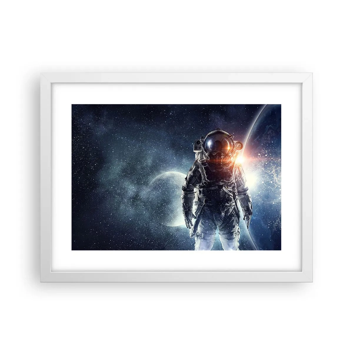 Poster in einem weißen Rahmen - Weltraumabenteuer - 40x30 cm
