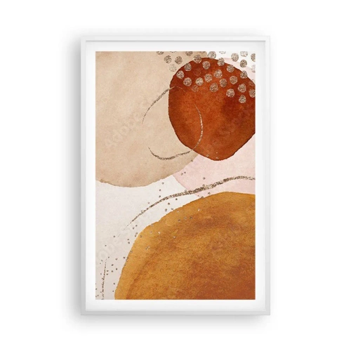 Poster in einem weißen Rahmen - Rundheit und Bewegung - 61x91 cm