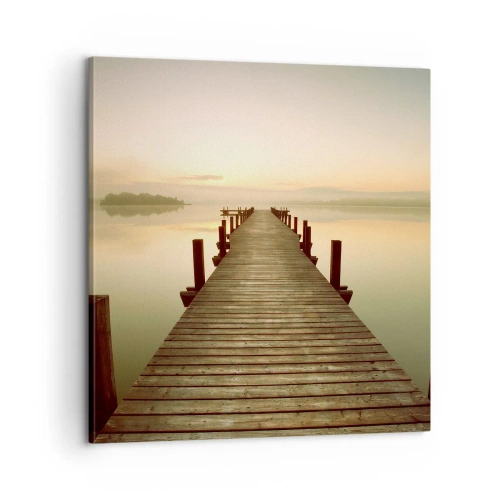 Bild auf Leinwand - Leinwandbild - Tagesanbruch, Morgendämmerung, Licht - 60x60 cm