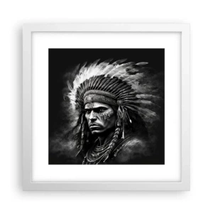 Poster in einem weißen Rahmen - Anführer und Krieger - 30x30 cm
