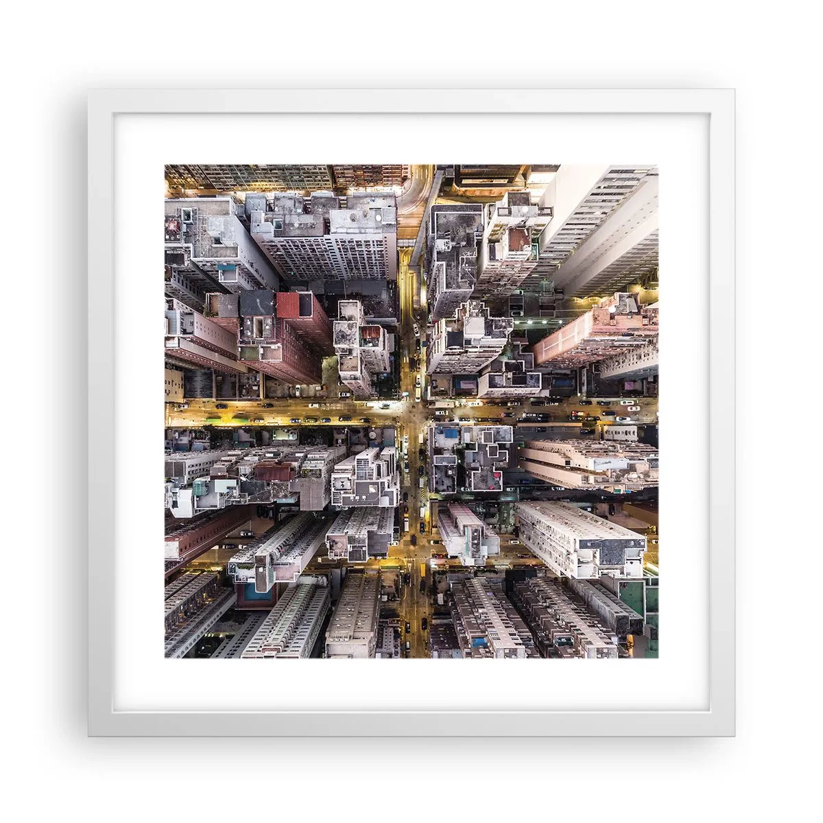 Poster in einem weißen Rahmen - Grüße aus Hongkong - 40x40 cm