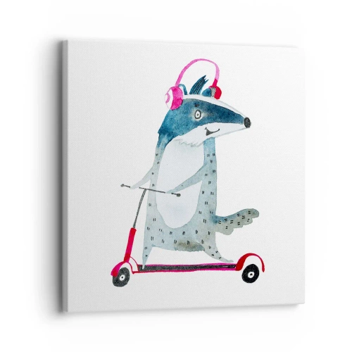 Bild auf Leinwand - Leinwandbild - Dachsfreude - 30x30 cm