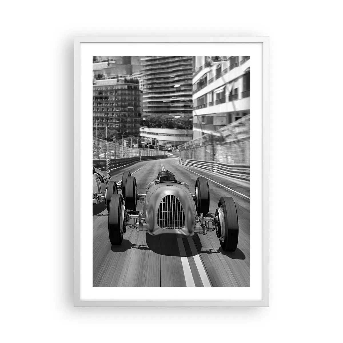 Poster in einem weißen Rahmen - Vor langer Zeit in Monte Carlo - 50x70 cm