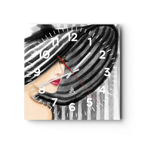 Wanduhr - Glasuhr - Wo soll ich dich finden? - 30x30 cm