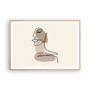 Poster in einem Rahmen aus heller Eiche - Eine gewisse Linie der Schönheit - 100x70 cm