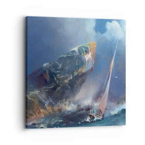 Bild auf Leinwand - Leinwandbild - Wer den Mut hat, gewinnt - 30x30 cm