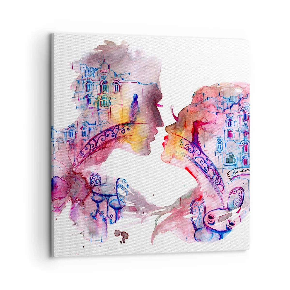 Bild auf Leinwand - Leinwandbild - Die geheime Seufzerbrücke - 50x50 cm