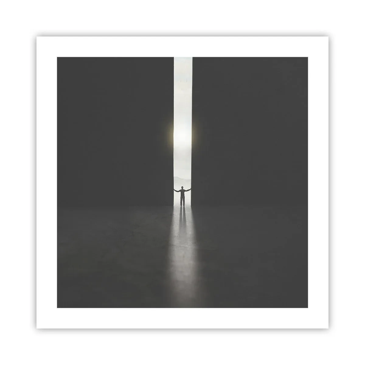 Poster - Ein Schritt in eine strahlende Zukunft - 50x50 cm