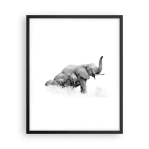 Poster in einem schwarzem Rahmen - Eins zwei drei - 40x50 cm