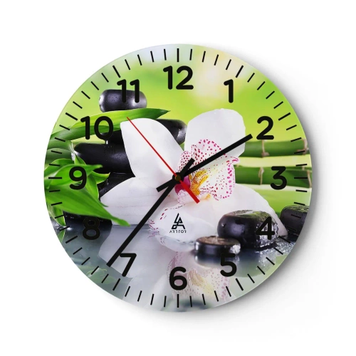 Wanduhr - Glasuhr - Kühle Frische - 30x30 cm