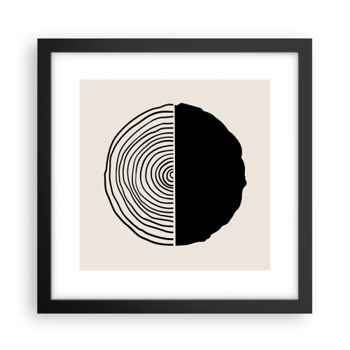Poster in einem schwarzem Rahmen - Halb und halb - 30x30 cm