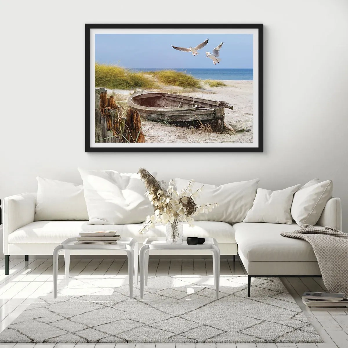 Poster in einem schwarzem Rahmen - In Wind gebadet - 40x30 cm