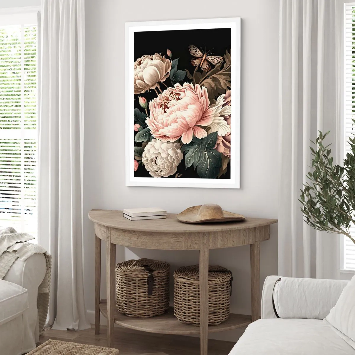 Poster in einem weißen Rahmen - Im Barockstil - 50x70 cm